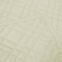 Jane Barrington Morris Light Cream Ultrasonic Embossed Lightly Quilted Reversible Coverlet Set King