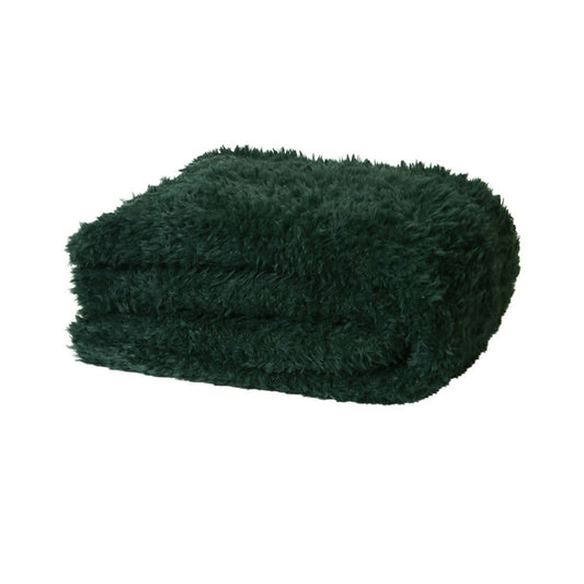 J.Elliot Home Eve Fur Knitted Throw Eden Green