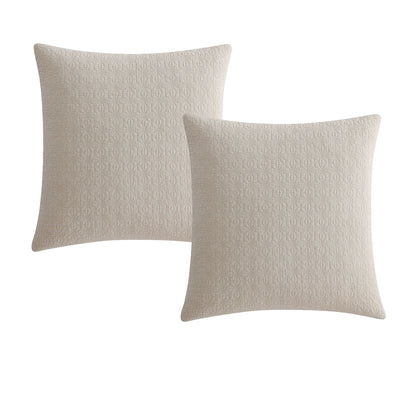 Platinum Collection Pair of Kayo Linen 100% Cotton European Pillowcases 65 x 65 + 16cm