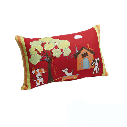 Jiggle & Giggle Oliver Red Filled Oblong Cushion 30cm x 50cm