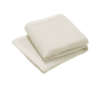 Living @ Home 350gsm 100% Cotton Breathable Waffle Blanket Single 180 x 230 cm Cream