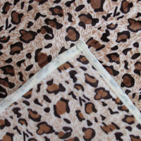 Animal Pattern Soft Flannel Plush Queen Size Blanket 220 x 240cm Leopard