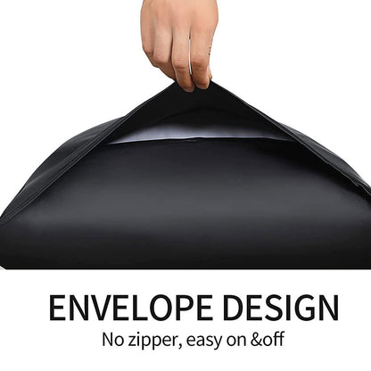 Pair of Standard Satin Silk Pillowcases with Envelope Closure 51 x 76 cm Navy