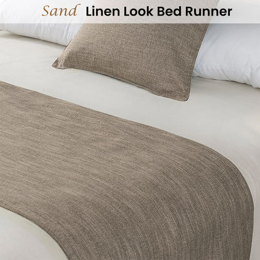 Jason Linen Look Sand Bed Runner King