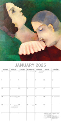 Chagall - 2025 Square Wall Calendar Arts 16 Months Premium Planner Gift