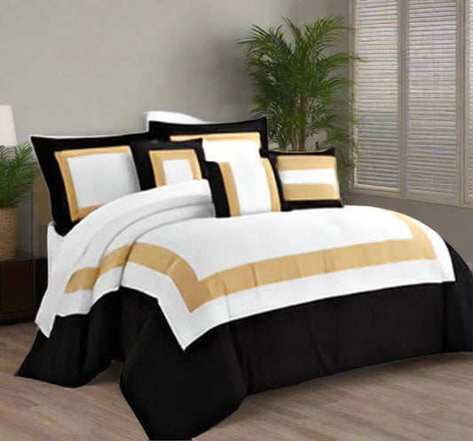 10 piece comforter and sheets set queen gold