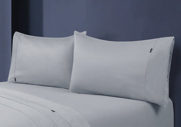 1000tc egyptian cotton pillowcase pair silver