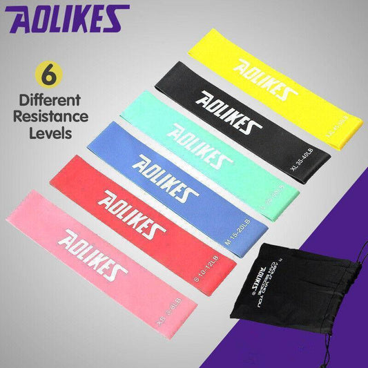 Aolikes Resistance Bands Power Heavy Strength Exercise Fitness Gym Yoga - Pink 500*50*0.3 (3-6 lbs)