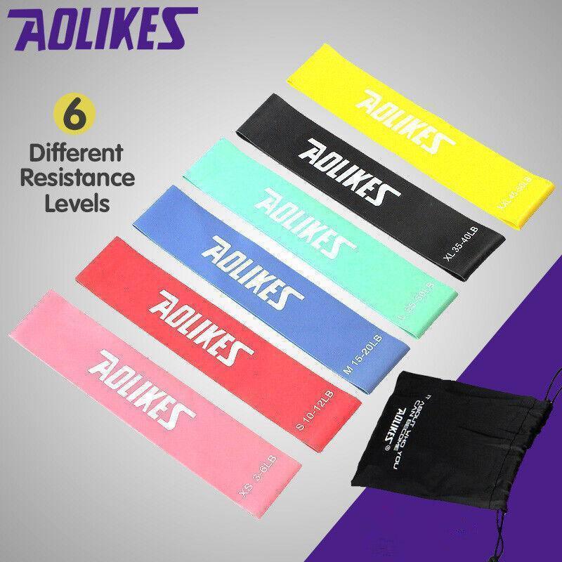Aolikes Resistance Bands Power Heavy Strength Exercise Fitness Gym Yoga - Red 500*50*0.5 (10-12 lbs)