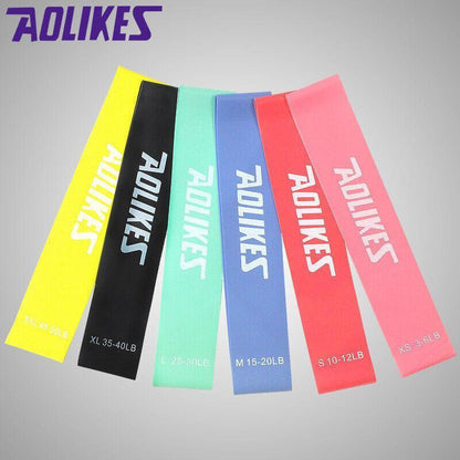 Aolikes Resistance Bands Power Heavy Strength Exercise Fitness Gym Yoga - Red 500*50*0.5 (10-12 lbs)