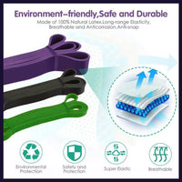 Heavy Duty Resistance Yoga Band Loop Exercise Fitness Workout Band Gym Band - Yellow 5-15 lbs (6.4mm*2080mm)