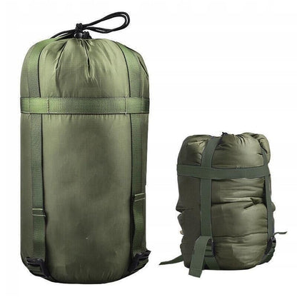 Camping Sleeping Bag Compression Sack Waterproof Outdoor Storage Bag - Wine Red