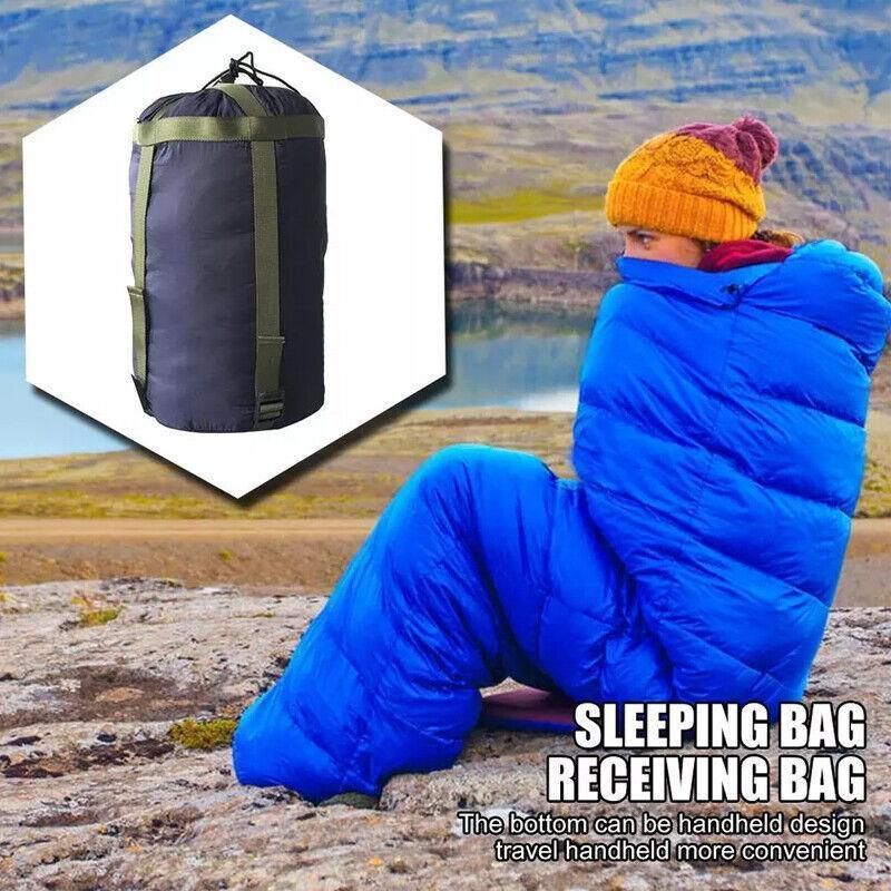 Camping Sleeping Bag Compression Sack Waterproof Outdoor Storage Bag - Lake Blue