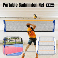 Portable Outdoor Badminton Net Set Easy Setup Adjustable Height Sports Equipment - 4.1M