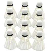 12 Pcs Badminton Shuttlecocks Durable Gooes Feather Badminton Ball For Training