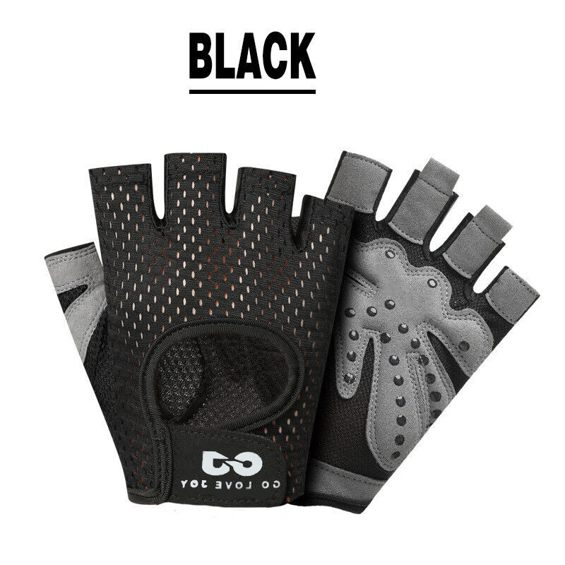 gym gloves australia half-finger weight lifting black