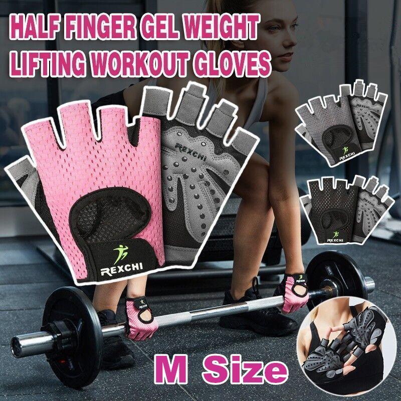 gym gloves grey half finger gel weight lifting