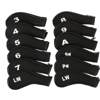 12Pcs Golf Head Cover Iron Putter Driver Headcover Protective Set Club Covers - Red