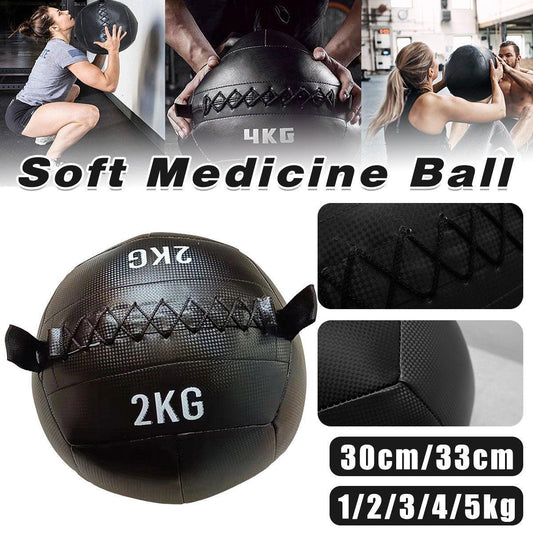 Non-Elastic Soft Squat Wall Ball for Solid Gravity and Balance Training Workouts - 1kg