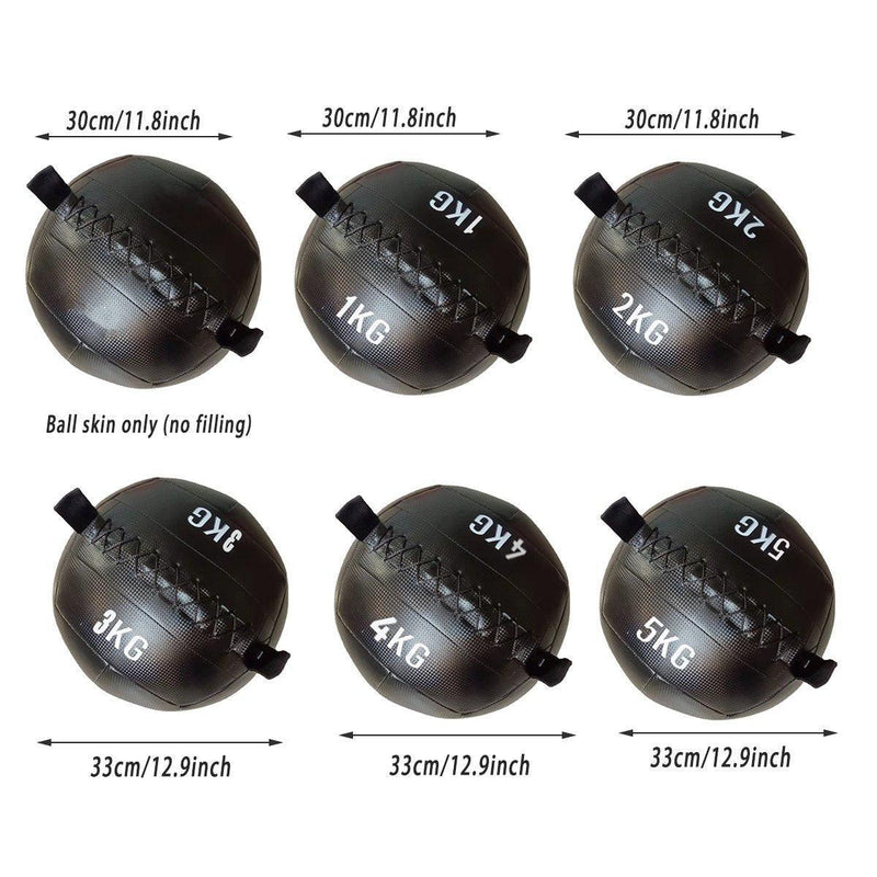 Non-Elastic Soft Squat Wall Ball for Solid Gravity and Balance Training Workouts - 2kg