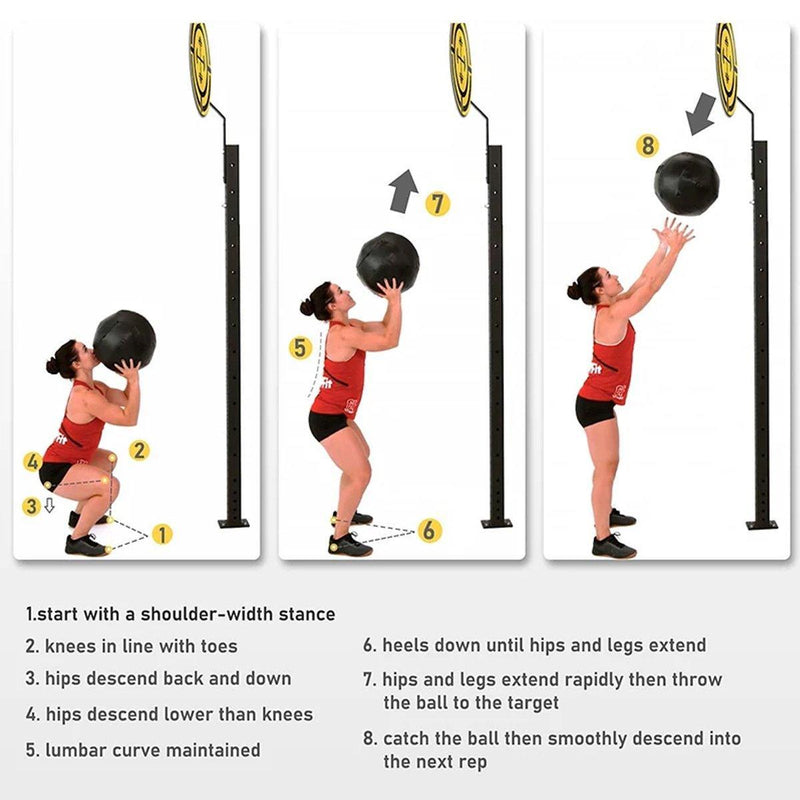 Non-Elastic Soft Squat Wall Ball for Solid Gravity and Balance Training Workouts - 2kg