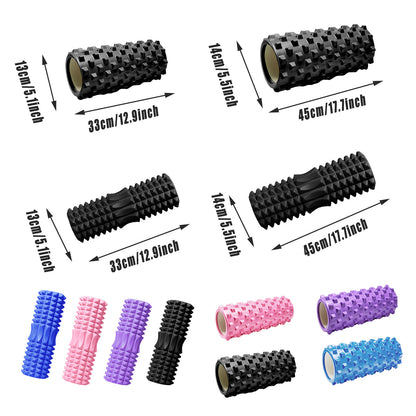 High Density EVA Foam Roller Yoga Massage Stick for Fitness - Crescent Style Purple-33cm