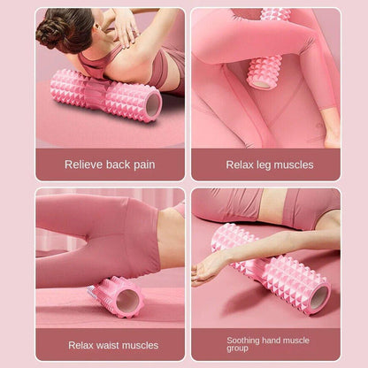 High Density EVA Foam Roller Yoga Massage Stick for Fitness - Crescent Style Purple-33cm