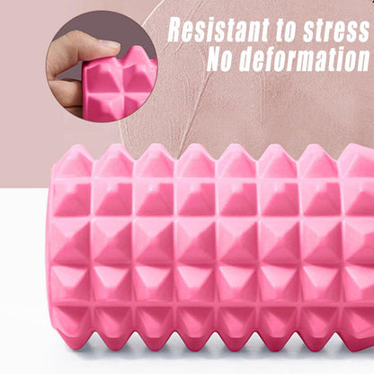 High Density EVA Foam Roller Yoga Massage Stick for Fitness - Crescent Style Purple-33cm