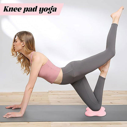 2pcs Thick Yoga Kneeling Mat Knee Cushion for Elbow Support Gym Workout Pad - Grey