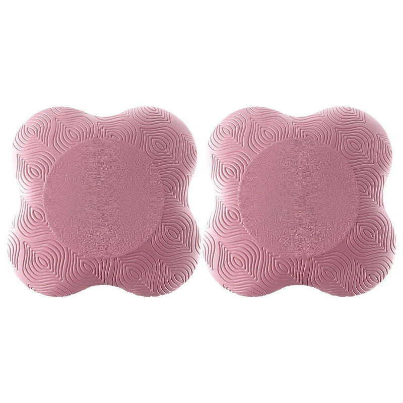 2pcs Thick Yoga Kneeling Mat Knee Cushion for Elbow Support Gym Workout Pad - Pink