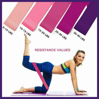 Exercise Resistance Bands Loop Power Strength Training Fitness Yoga Pilates Gym - Purple (600*50*1.1MM)