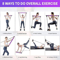 Multi-Purpose Pilates Stick Home Fitness Stretch Exercise Training Hip Rope