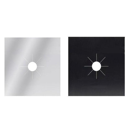 Gas Stove Burner Covers Reusable Hob Protectors Non Stick Liner Pad 4 Pcs - 4 PCS Black