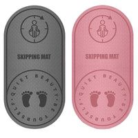 Jump Rope Mat Soundproof Shock Absorbing Mat for Indoor Fitness Yoga Floor Use - Grey