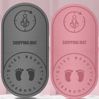 Jump Rope Mat Soundproof Shock Absorbing Mat for Indoor Fitness Yoga Floor Use - Grey