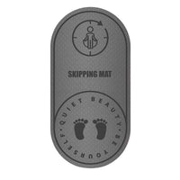 Jump Rope Mat Soundproof Shock Absorbing Mat for Indoor Fitness Yoga Floor Use - Grey