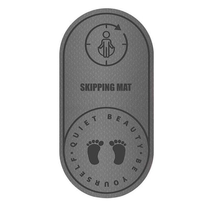 Jump Rope Mat Soundproof Shock Absorbing Mat for Indoor Fitness Yoga Floor Use - Grey