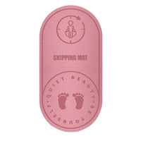 Jump Rope Mat Soundproof Shock Absorbing Mat for Indoor Fitness Yoga Floor Use - Grey