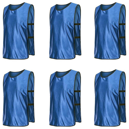 6X Sports Training Bibs Soccer Vests Group Team Bibs Basketball Cricket Football - Grass Green-S