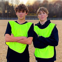 6X Sports Training Bibs Soccer Vests Group Team Bibs Basketball Cricket Football - Pink-S