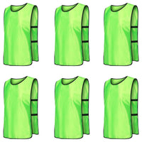 6X Sports Training Bibs Soccer Vests Group Team Bibs Basketball Cricket Football - Pink-S