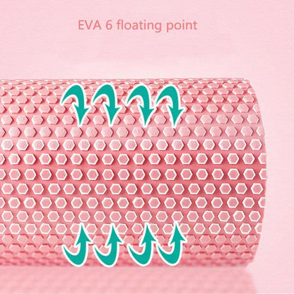 EVA Foam Yoga Massage Roller Solid Pilates Fitness Column for Muscle Recovery - Pink