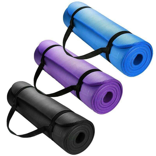 20MM Thick Yoga Mat Pad NBR Nonslip Exercise Fitness Pilate Gym Durable - Purple