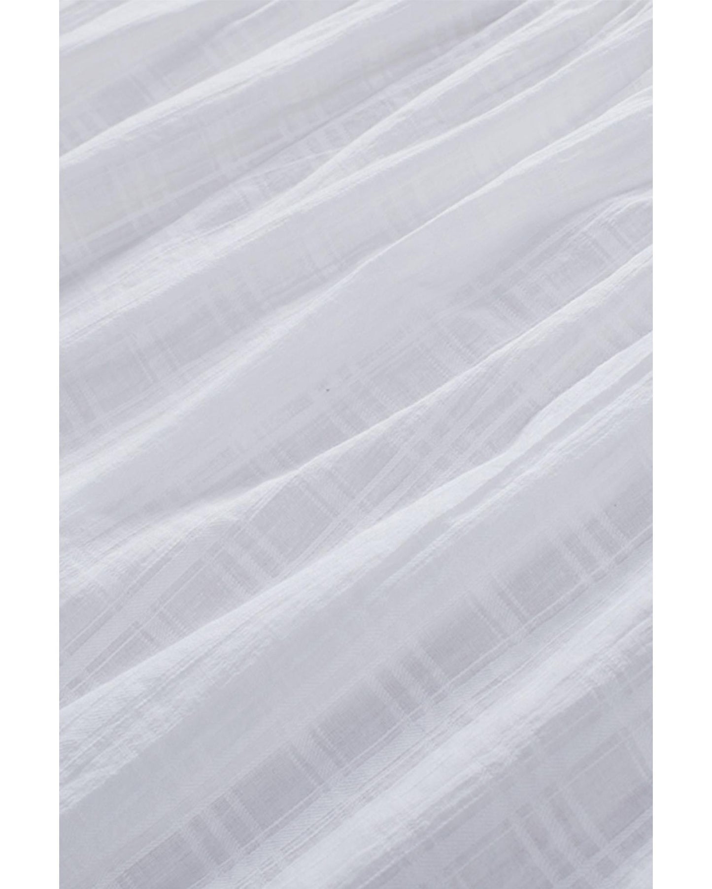 Azura Exchange Puckered Texturing Ruffled Cap Sleeves Babydoll Top - L