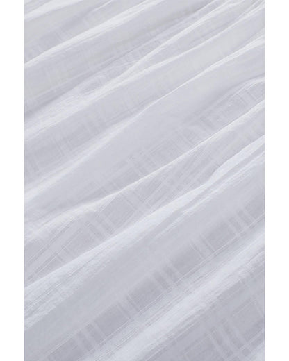 Azura Exchange Puckered Texturing Ruffled Cap Sleeves Babydoll Top - L