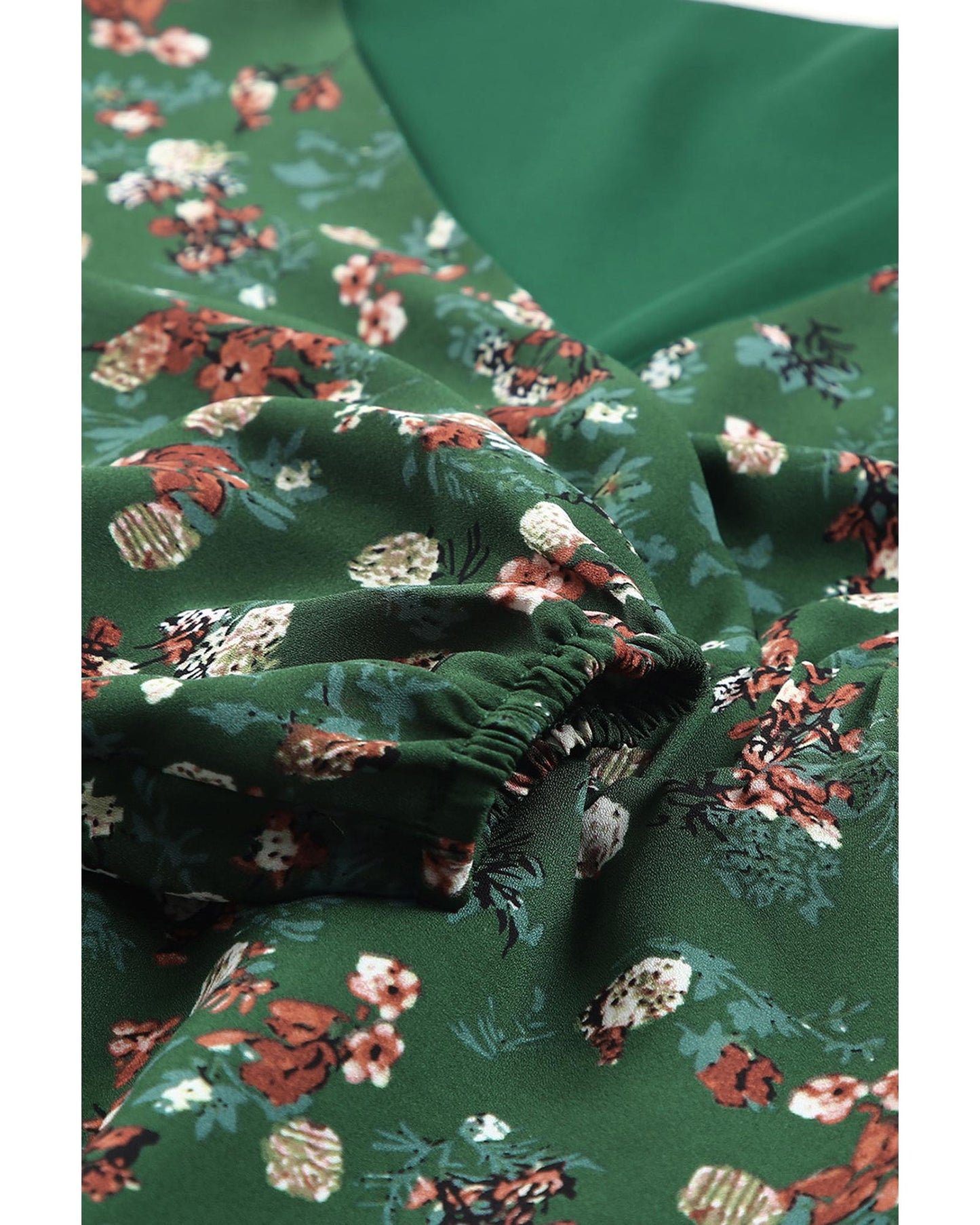 Azura Exchange Wrap V Neck Peplum Top with Floral Print - S