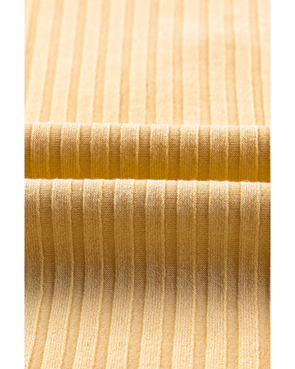 Azura Exchange Textured Ribbed Puff Sleeve Pullover - L