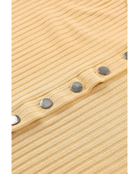 Azura Exchange Textured Ribbed Puff Sleeve Pullover - L