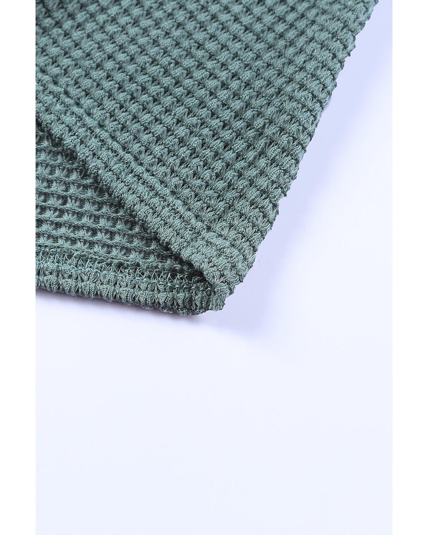 Azura Exchange Drop Shoulder Waffle Knit Long Sleeve Top - XL