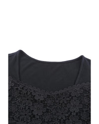 Azura Exchange Lace Crochet V Neck Top - 2XL